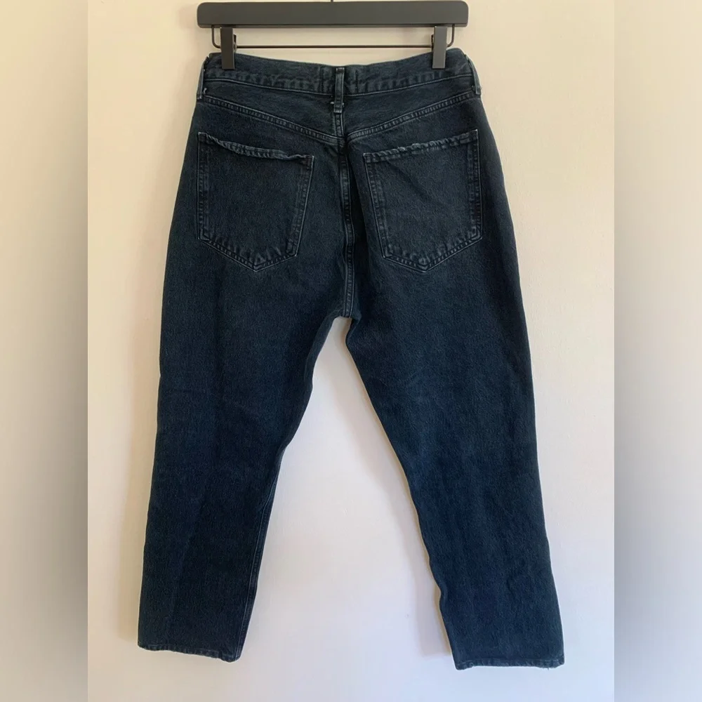 AGOLDE Riley Jeans Busted Knees Dark Blue - Picture 4 of 8